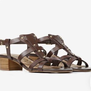 Sam Edelman Women’s Angela Gladiator Sandal Leather Brown